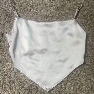 SINCERELY JULES Rose Gold Satin Crop Top Size XS
